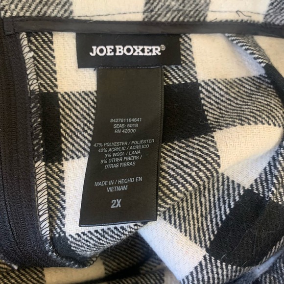 Black & White Plaid Wool blend Mini Skirt 2x from Joe Boxer NWT - Picture 4 of 4